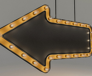 Light Bulb Loft Signage 3D