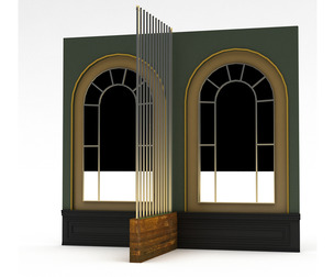 3D model cafe wall decor