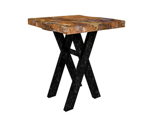 3D model natural wood bistro table 3D model