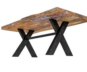 3D 3D natural wood table model 03 model model