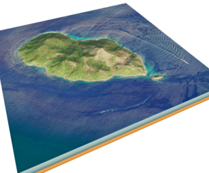 Fitzroy Island full 3d model terrain