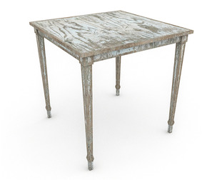 3D old wooden table model