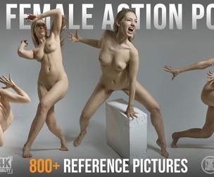 800+ Art Female Action Poses