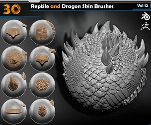 Reptile and Dragon Scale Brushes Vol 12