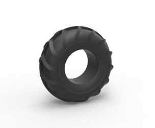 Mud dragster front tire 3 Scale 1:25
