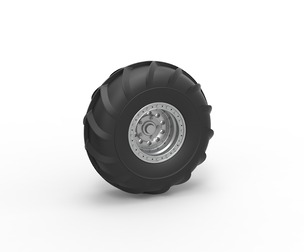 Front wheel from Mud dragster Version 2 Scale 1:25