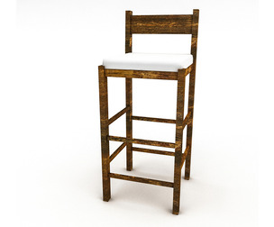 bohemian bar chair 3D