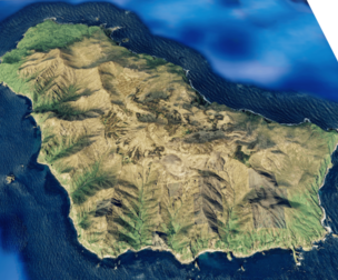 gough island 3d Model Terrain