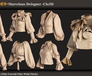 6 Blouses -MD-Clo3D -ZPRJ- FBX-OBJ