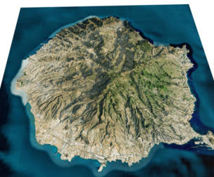 Gran canaria island full 3d model terrain