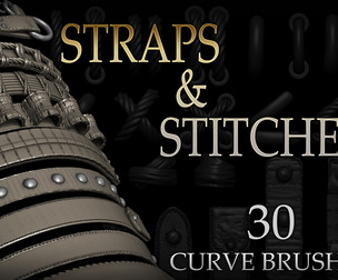 Zbrush - 30 Straps and Stitches IMM Curve Brush