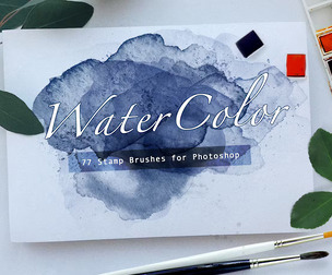 WaterColor Stamp Brushes Photoshop