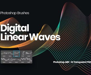 Digital Linear Waves Brushes ABR