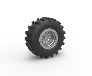 Front wheel from Mud dragster Version 3 Scale 1:25