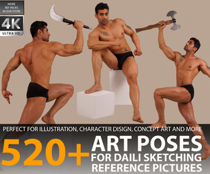 520+ Art Poses For Daily Sketching