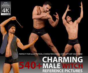 Charming Male Witch Poses Reference Pictures. 540+