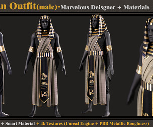 Egyptian Outfit-Models+Materials