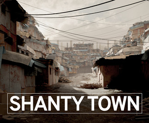 Shanty Town Kitbash (Unreal, Blend, Max, FBX, OBJ)