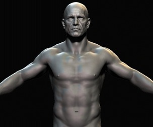 3D character male base model printable