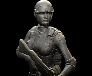 High Quality female soldier figure