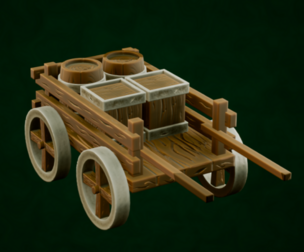 Stylized Wood Cart
