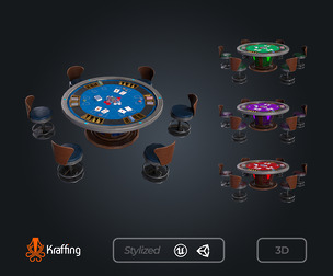 Poker Table V4 – Casino Gambling – Game Ready