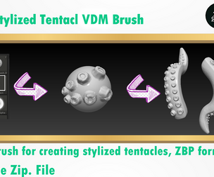Stilyzed tentacl brush