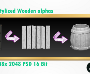 Stylized Wood Alphas