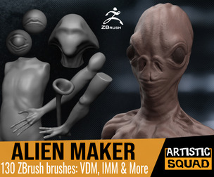 Alien Maker 130 ZBrush IMM and VDM brushes
