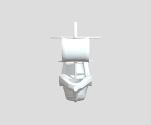 Stylized Pirate Ship Low Poly