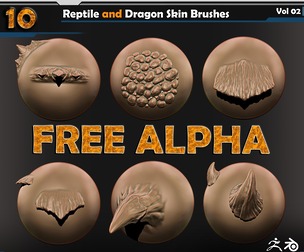 FREE_Reptile and Dragon Skin Brushes Vol 02