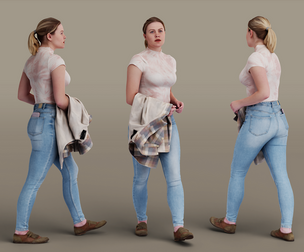 Stride in Style Young Woman Walking