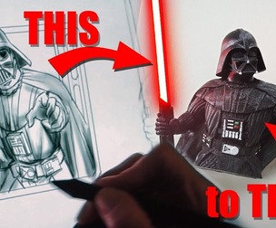 DARTH VADER - 3D PRINTED WALL DISPLAY WITH NEON
