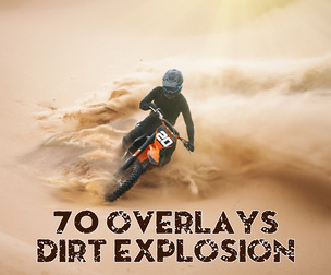 70 Dirt Explosion Photo Overlays, Sports Dust