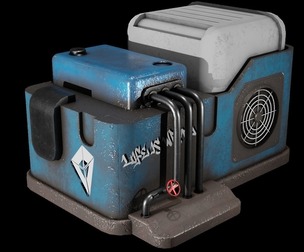 Air Conditioner Game Ready Low Poly 3D Model