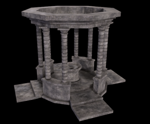 Ancient Rotunda Game Ready Low-poly 3D model