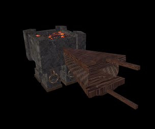 Bellows and Oven Game Ready Low Poly 3D Model