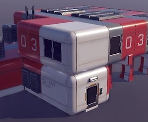 Sci-Fi set of civil engineering.