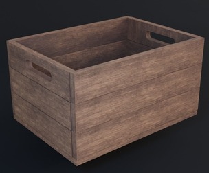 Wooden Case - Game Ready - Low-poly 3D model