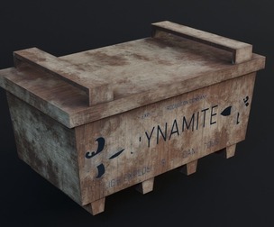 Dynamite Box Game Ready - Low Poly PBR 3D Model