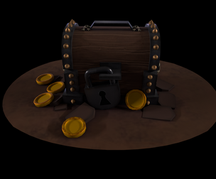 Chest Game Ready Low Poly PBR 3D Model