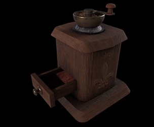 Coffee Grinder PBR Game Ready Low-poly 3D model