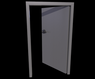Door Game Ready Low Poly 3D Model