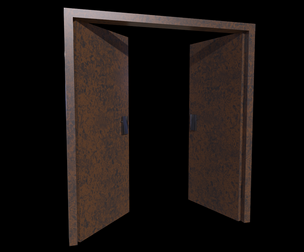 Door Game Ready Low Poly 3D Model
