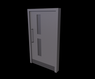 Door Game Ready Low Poly 3D Model