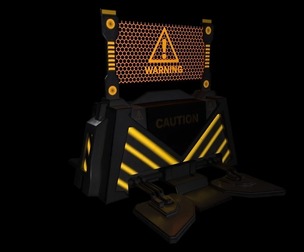 Sci-fi Firewall - Game Ready - Low Poly PBR