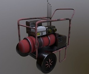 Generator Game Ready Low Poly 3D Model