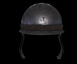 Old WW2 US Army Helmet - Game Ready