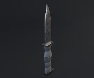 Knife Game Ready Low - Poly 3D Model