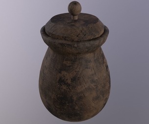 Medieaval Jar Game Ready Low Poly PBR 3D Model